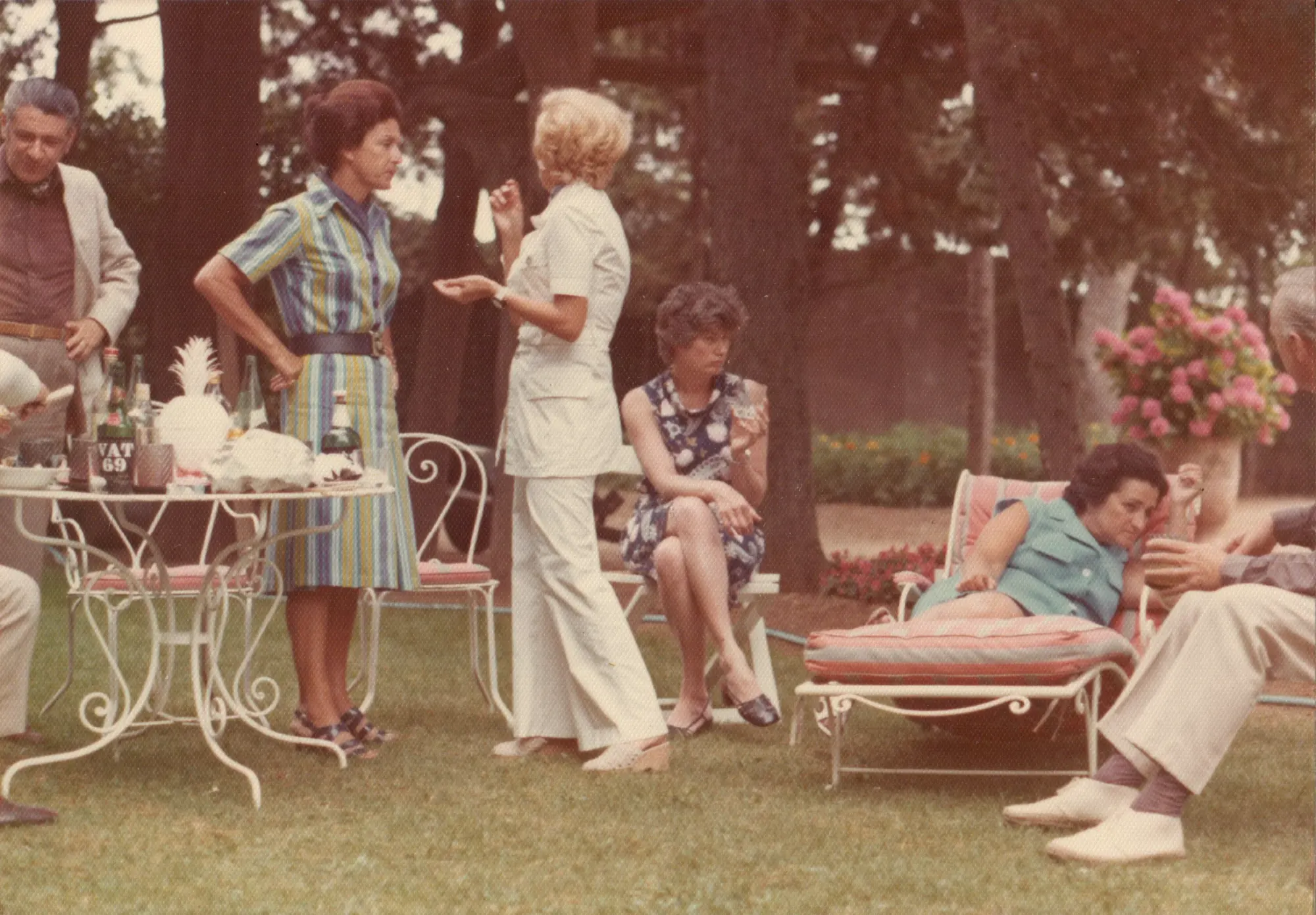A family reception at the estate, 1970s