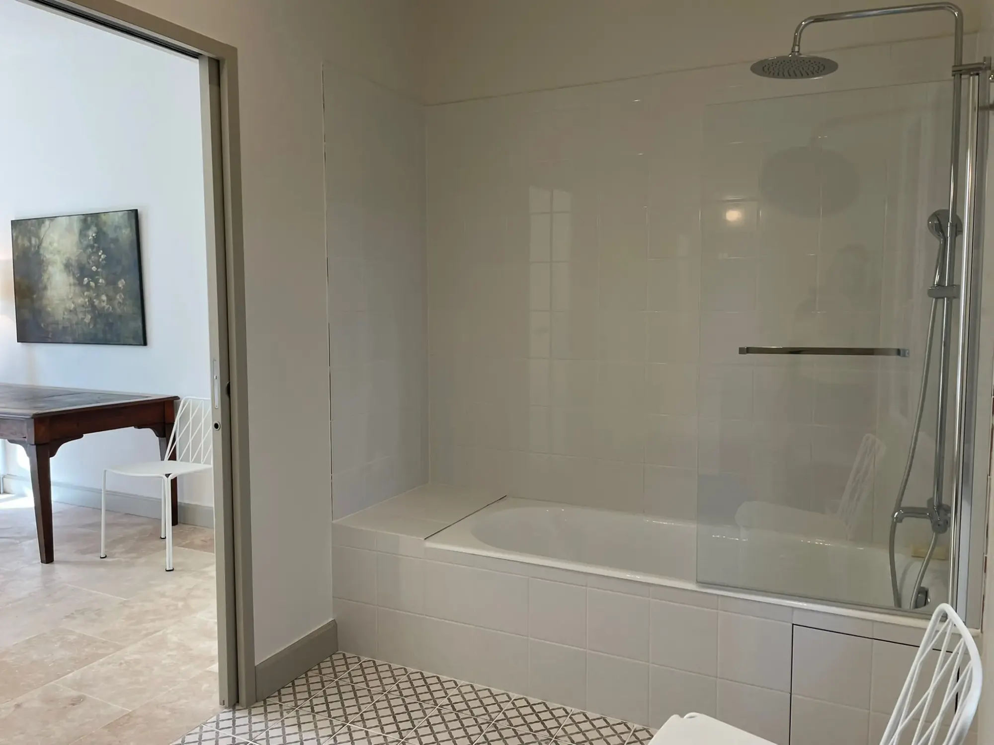 Chambres et salles de bain de La Bergerie du Parc